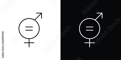 Bild auf Leinwand Equality icon design collection logo vector illustration