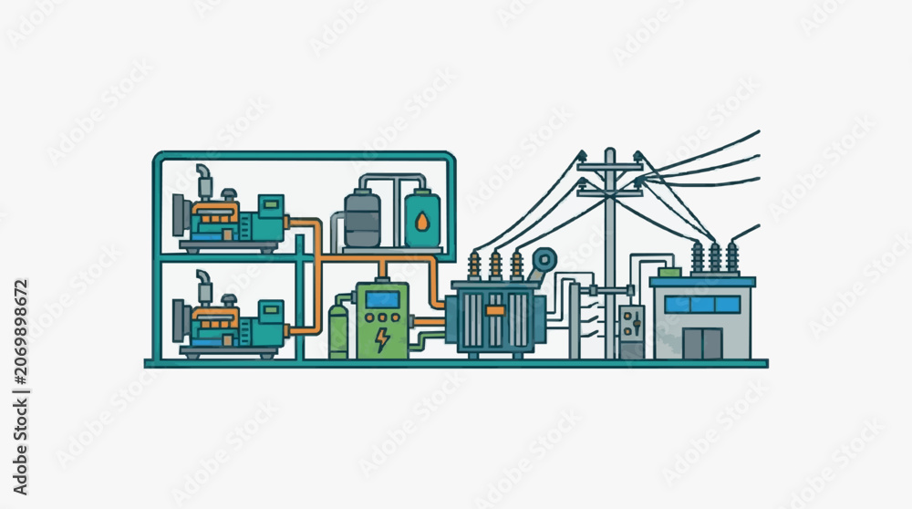 Obraz premium Industrial Chemical Processing Facility.