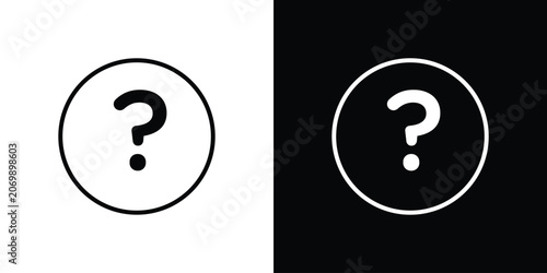 Foto Interrogation icon design collection logo vector illustration