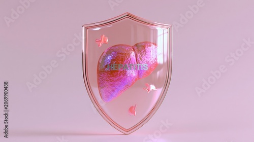 Liver encased in a protective glass shield represents medical support for maintaining healthy function.