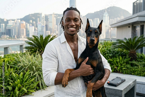 man and dog