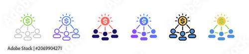 Photos Profit Sharing Icons in Multiple Styles