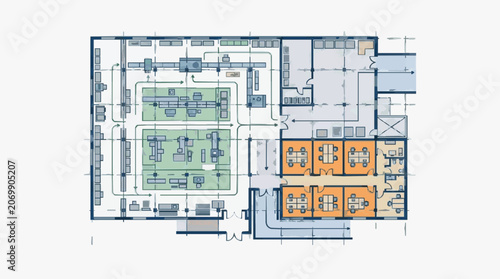 Industrial Facility Floor Plan Layout.