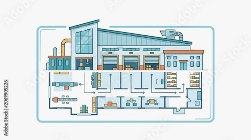 Industrial Facility Floor Plan Layout.