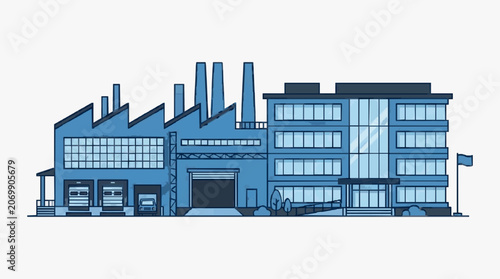 Industrial Factory Building Complex.