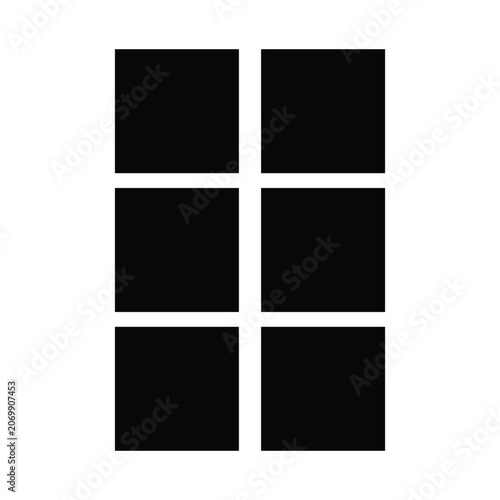 six empty squares layout