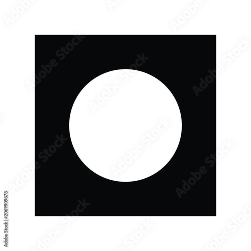 geometric abstract circle in square
