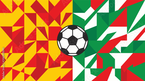 A traditional soccer ball with its iconic black and white pentagonal and hexagonal pattern, perfectly centered and ready for play.