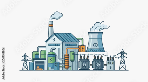 Industrial Manufacturing Plant Complex.