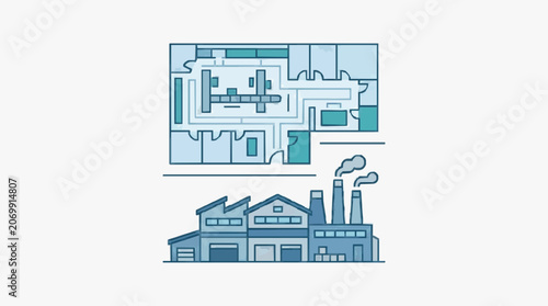 Industrial Manufacturing Plant Complex.