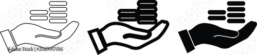 Handshake Gesture Icon Representing Business Agreement in Minimalist Line Style