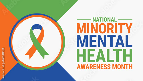 National Minority Mental Health Awareness Month Awareness Graphic Design