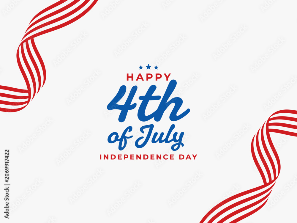 Obraz premium Happy Fourth of July Independence Day Celebration Design