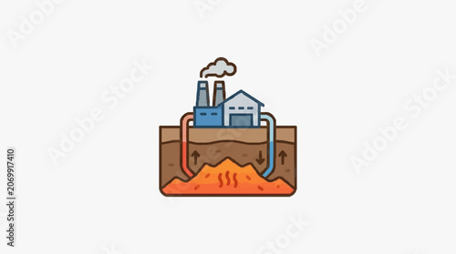 Canvas-taulu Industrial Mining Plant Emissions.