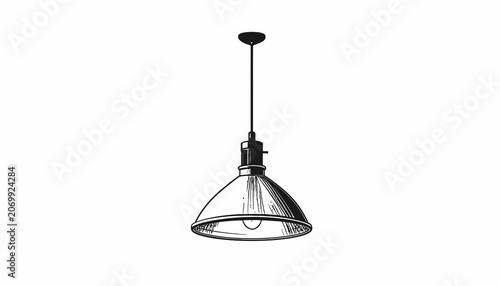 Photos Black metal pendant light fixture lamp.