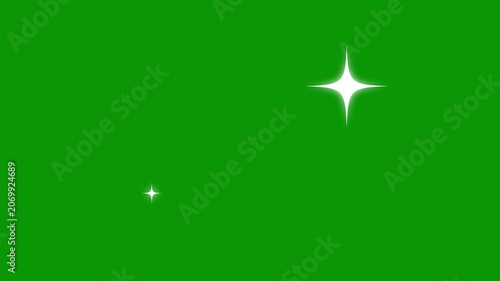 Green and black stripes with sparkling stars in a cinematic motion