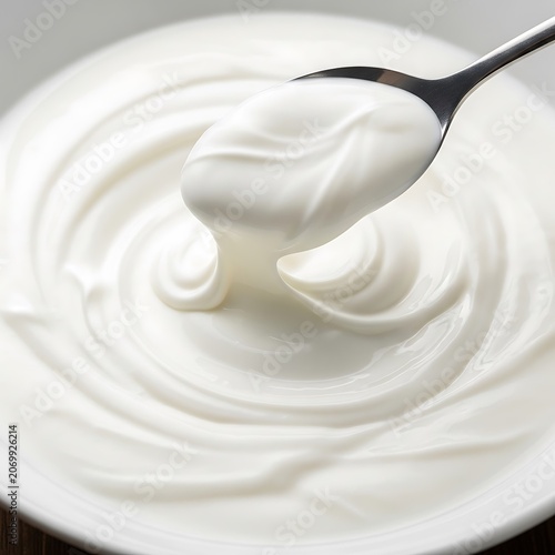 Close up of swirling milk in a glass pitcher.