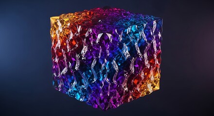 Abstract digital art with vibrant geometric patterns and colors.