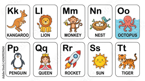 Принти на полотні set of a phonic letters