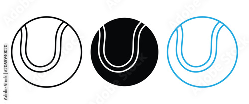 Photos Pickleball Icon Set – Paddle Racket, Ball, Crossed Paddles, Sports Equipment, Ou