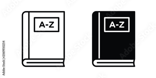 Quadro su tela Dictionaries icon