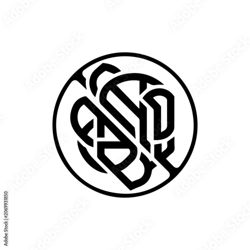 Minimal Abstract Mark Logo With Circular Geometry And Clean Division Vector illustration