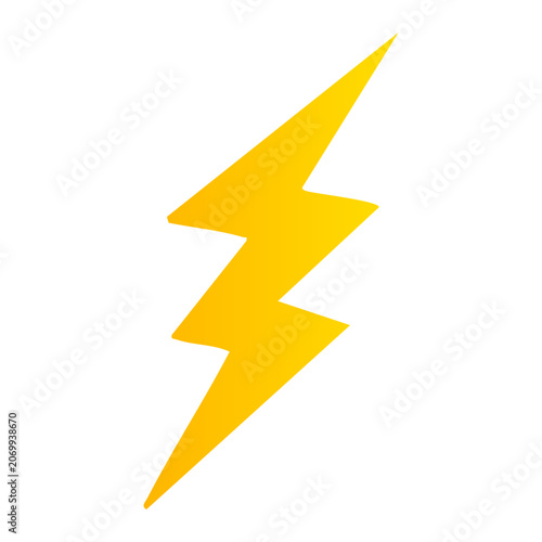 High voltage lightning bolt flash