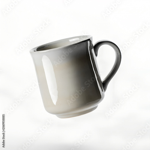 Elegant ceramic coffee mug  isolated on white background