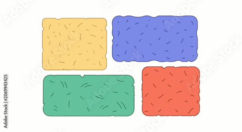 Colorful rectangular shapes with texture