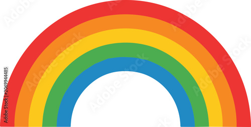 Valokuva Vibrant Rainbow Arc Spectrum Colors Isolated on White Background