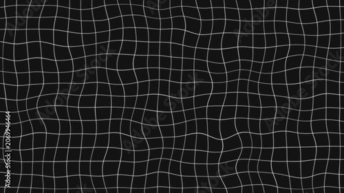 Abstract animated waving wire frame grid line fit for overlay layer concept footage. Animated waving grid background for video background.