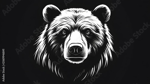 vector illustration of a bear head