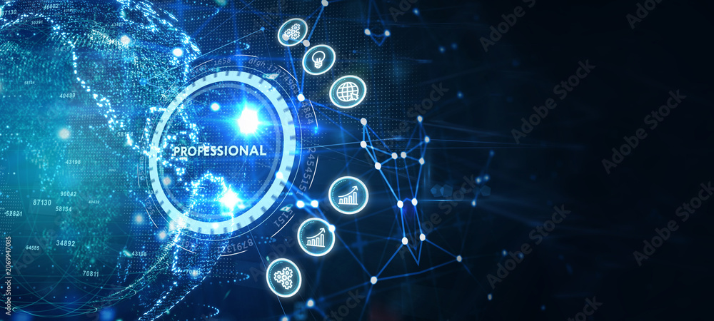 Fototapeta premium Business Concept. Professional Development. 3d illustration