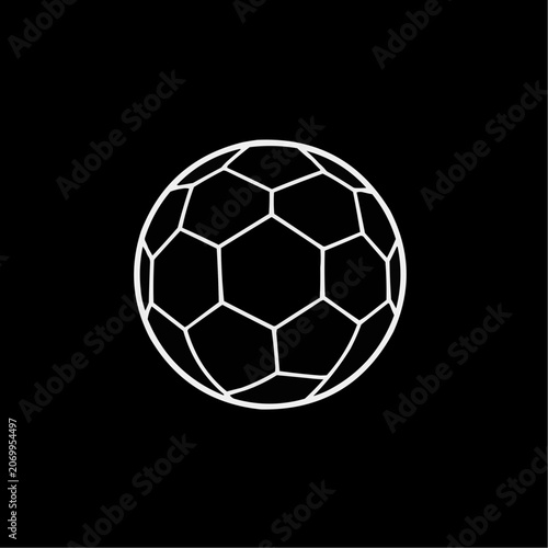 Soccer ball illustration on a black background