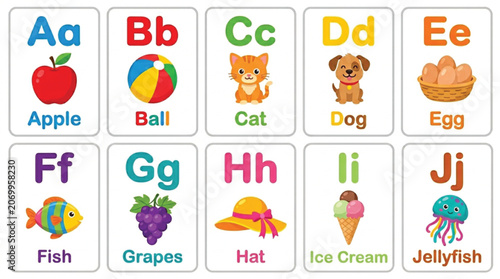 Принти на полотні set of phonics letter
