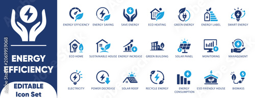 Foto Energy efficiency icon set
