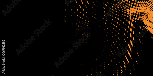 Bild auf Leinwand orange black brush Car sticker wrap pattern banner abstract sporty lines black orange color combination grunge brush modern pattern racing motorsport vector design
