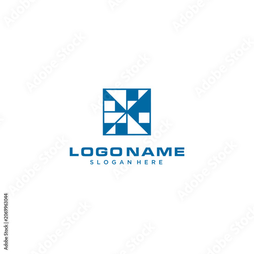 Abstract Geometric Square Logo Template