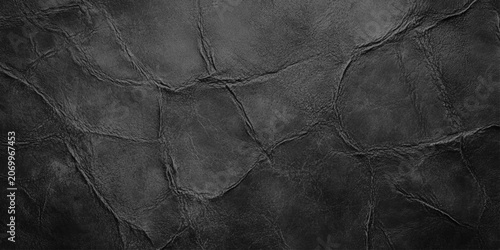 Close up scratch black leather texture and background.