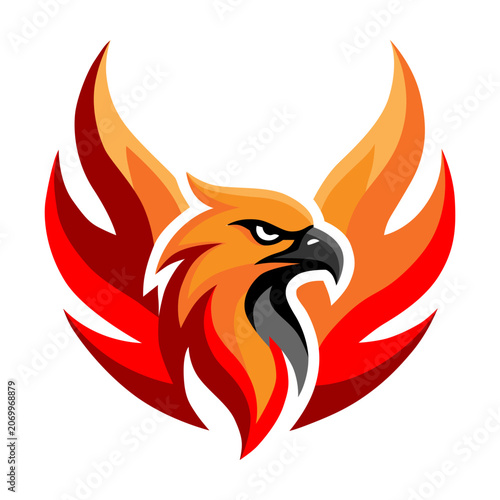 Phoenix Bird Mascot Logo