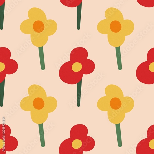 seamless background with flowers