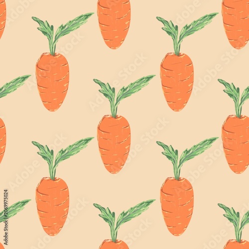 seamless pattern with carrots