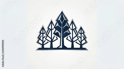Elegant trees stand in a forest with a striking silhouette at dusk outdoors