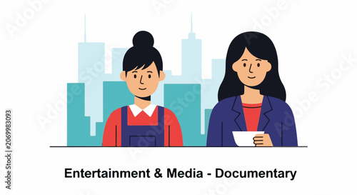 Two women in a documentary setting