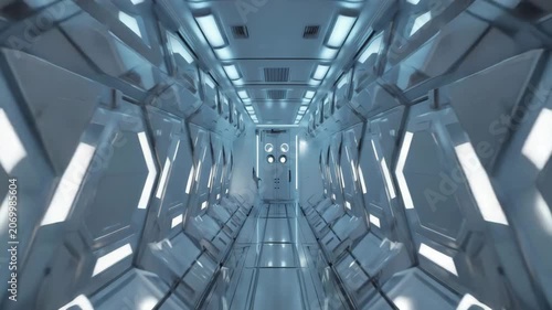 Futuristic Tunnel Video Footage Stock Video