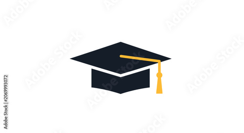 Minimalistic Graduation Cap Symbolizing Higher Education and Academic Achievement