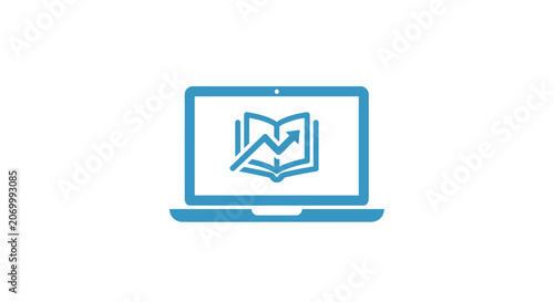 Online education concept showing financial growth and educational progress or success.