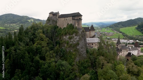 Drone Footage of Historic Orava Castle and Slovak Countryside