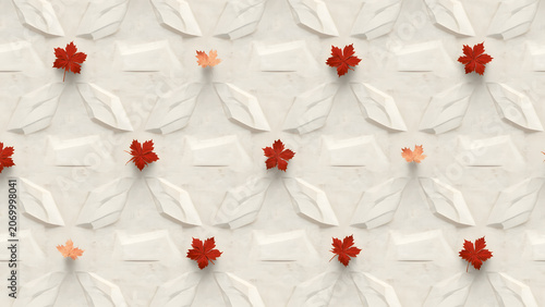 Seamless white plaster wall pattern decorated with tiny red stars