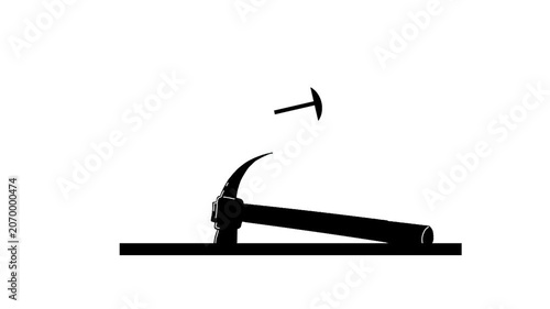 Hammer Silhouette Animation Footage